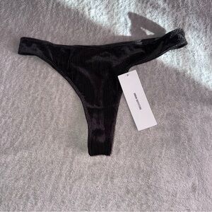 Urban outfitters Black ribbed panty thong
